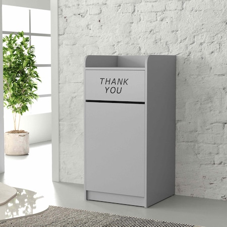 Flash Furniture Sony Wood Tray Top Receptacle in Gray MT-M8520-TRA-GRY-GG